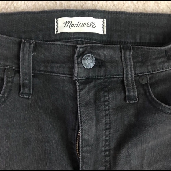 NWOT Madewell 9” Hi-Rise Distressed Black Jeans 28 - Picture 5 of 7